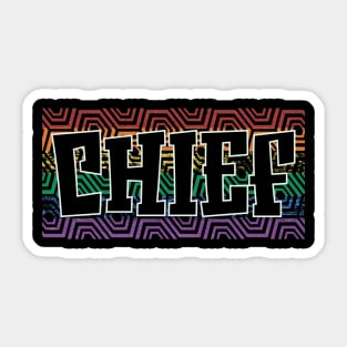 LGBT PATTERN USA CHIEF Sticker